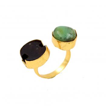 WOOD MEATAL RING 